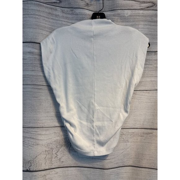 Michael Stars White Ribbed Sleeveless Turtleneck Top Size S - Picture 3 of 4